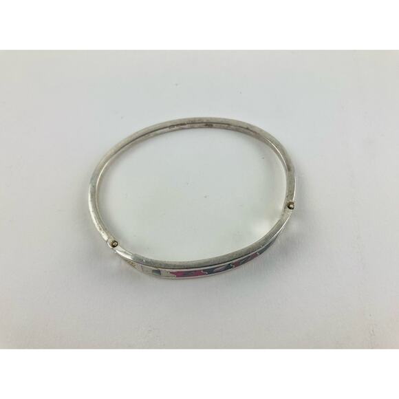 Vintage Alpaca Mexico Bangle Bracelet Red Abalone Small Hinged Letter S Pink Bla - Picture 14 of 15